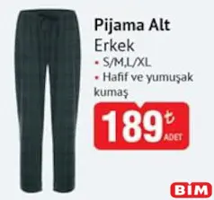 PİJAMA ALT ERKEK fiyat ve kampanya bilgisi